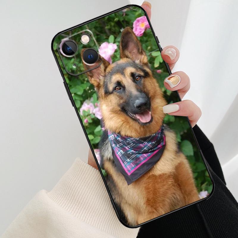 Чехол для телефона с изображением немецкой овчарки для iPhone 17 Pro Max 16 15 11 13 12 14 Pro Max mini 15 16 Plus 16e 17 Air Cover