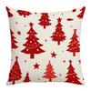 4pcs Holiday Printed Christmas Tree Snowflake Element Bedroom Study Home Decoration Cushion Pillow Cover