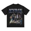 Винтажная футболка оверсайз с графикойKyrie Irving Dallas Mavericks #2, Бутлег, Стритвир NBA, Повседневный топ унисекс