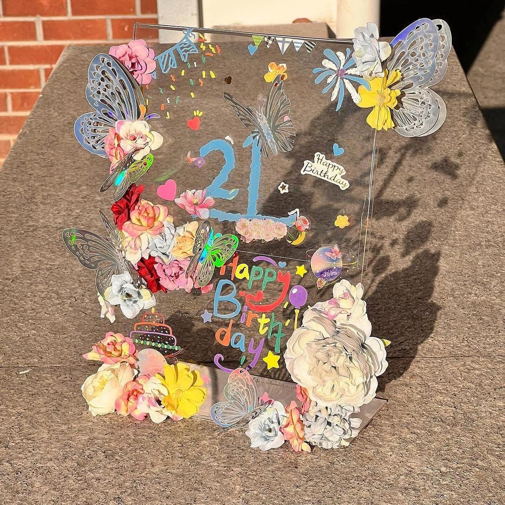 Acrylic Butterfly Photo Frame Ornament: Handmade DIY Gift for Graduation or Birthday