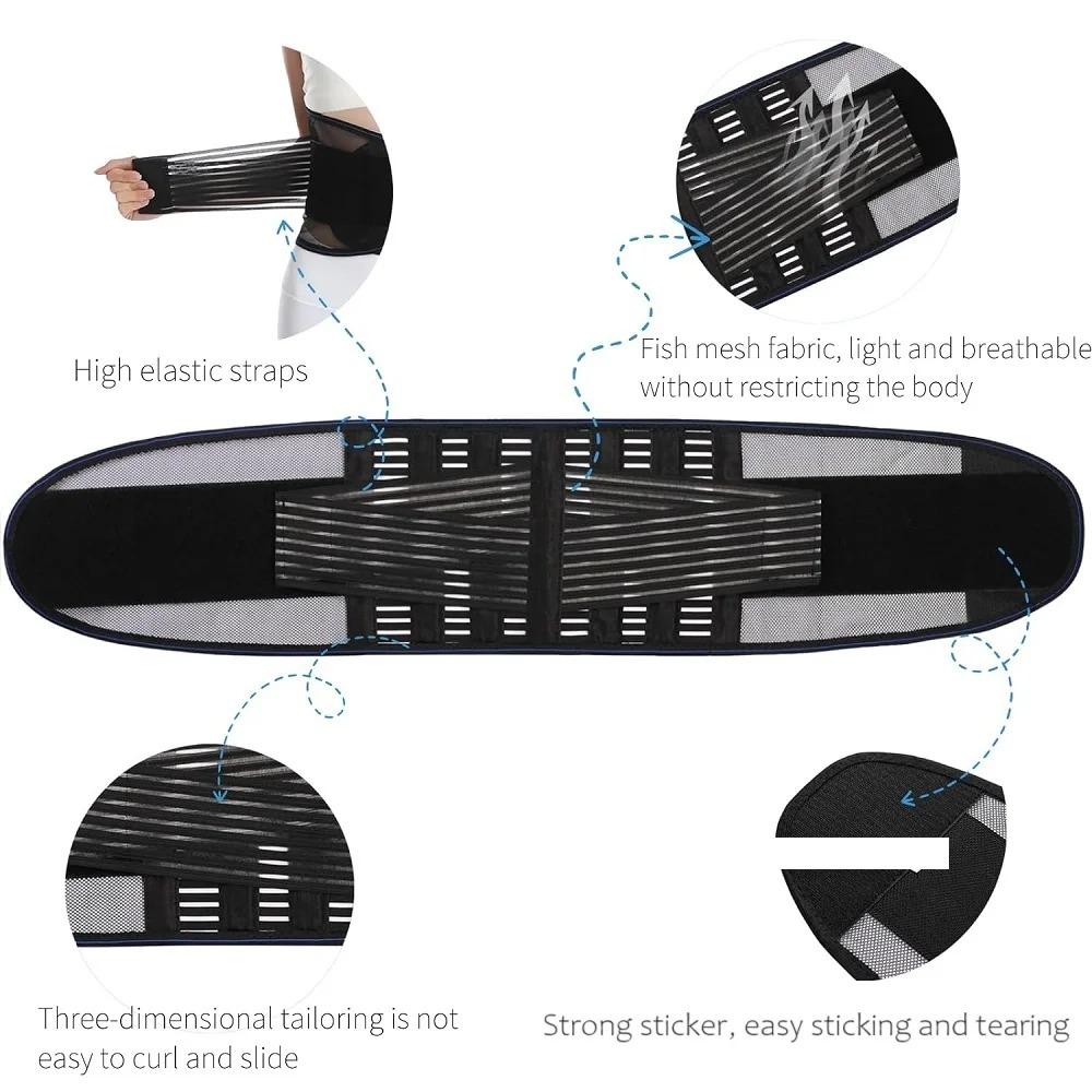 Comfortable Adjustable Elastic Non-Skid Breathable Lightweight Waist Belt Steel Stays for Yoga Fitness Training Core Stability