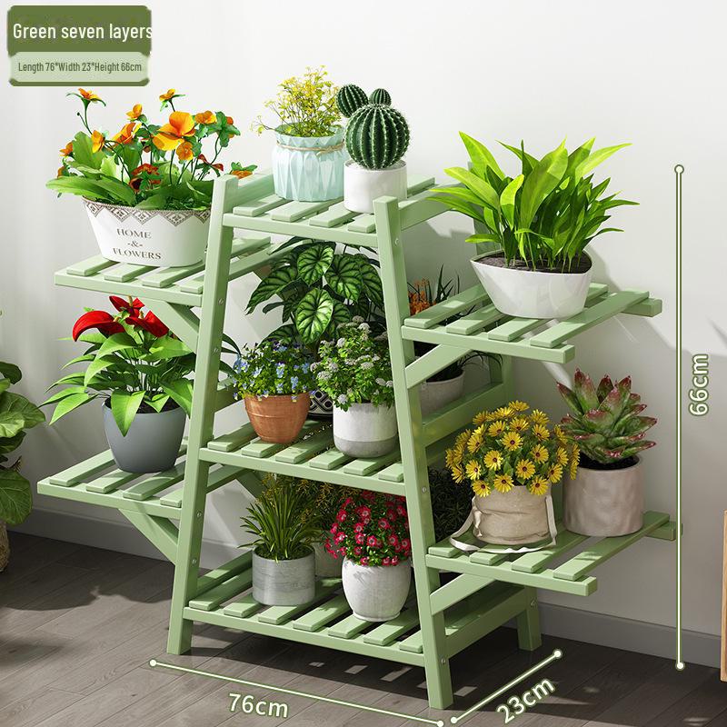 Многослойная подставка для цветов из цельного дерева для суккулентов и зелени на балконе для использования в помещении и на открытом воздухе