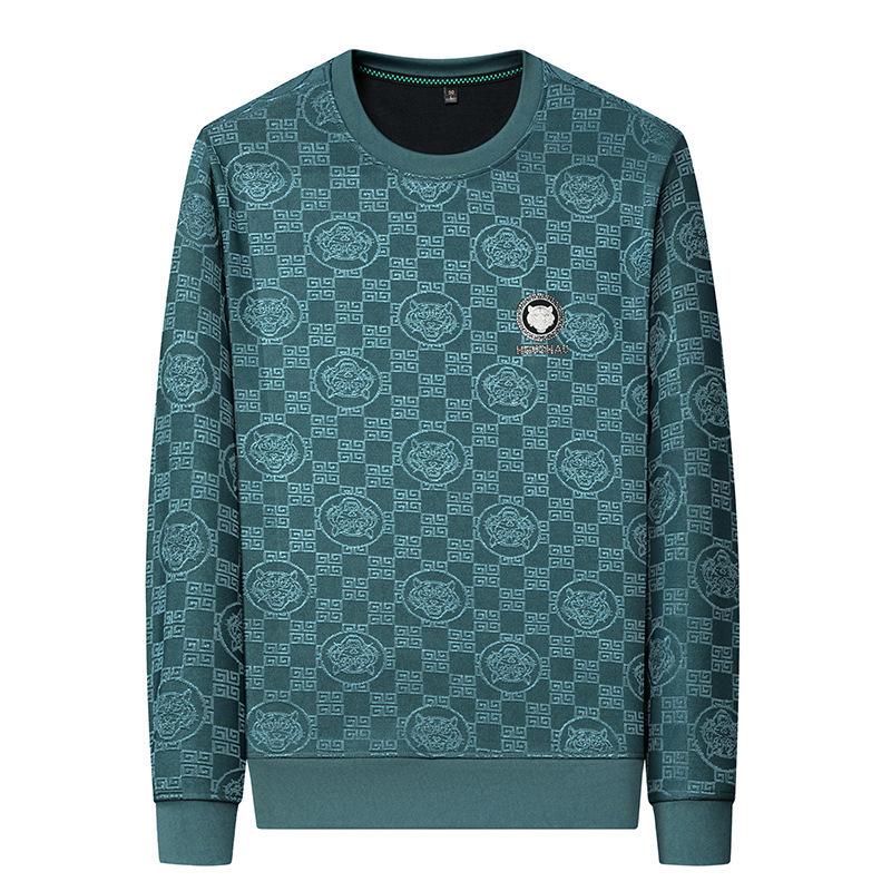 Spring and Autumn Men's Long-sleeved Round Neck Sweatshirt, Fashionable and Casual Hot Diamond Inner Layer, Men's Base Layer