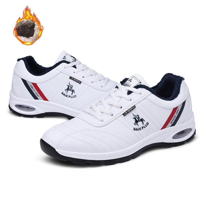 Мужские зимние кроссовки, спортивная обувь, кожаные повседневные ботинки на воздушной подушке, размер плюс 38 48