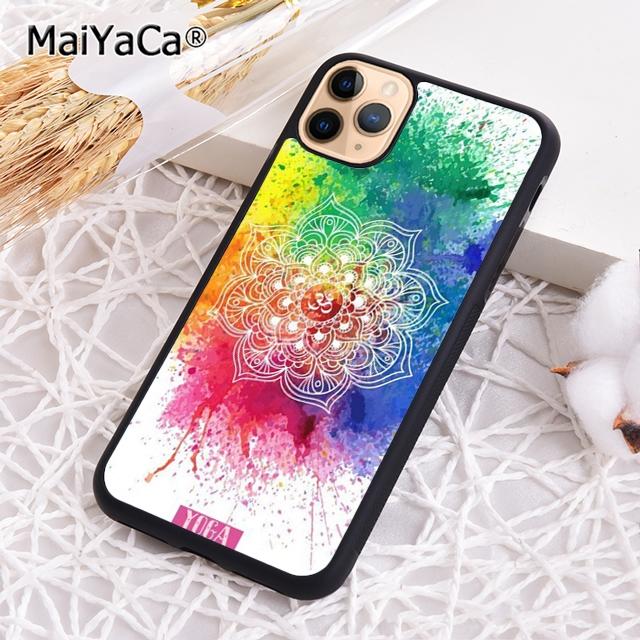 MaiYaCa Чехол для телефона с ярким дизайном Мандала ОМ Намасте Йога Для iPhone 17 Air 16 15 plus 11 12 13 14 pro max