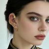 Готические витиеватые серьги-клипсы в форме змеи для женщин, Модные авангардные аксессуары для вечеринок в стиле хип-хоп