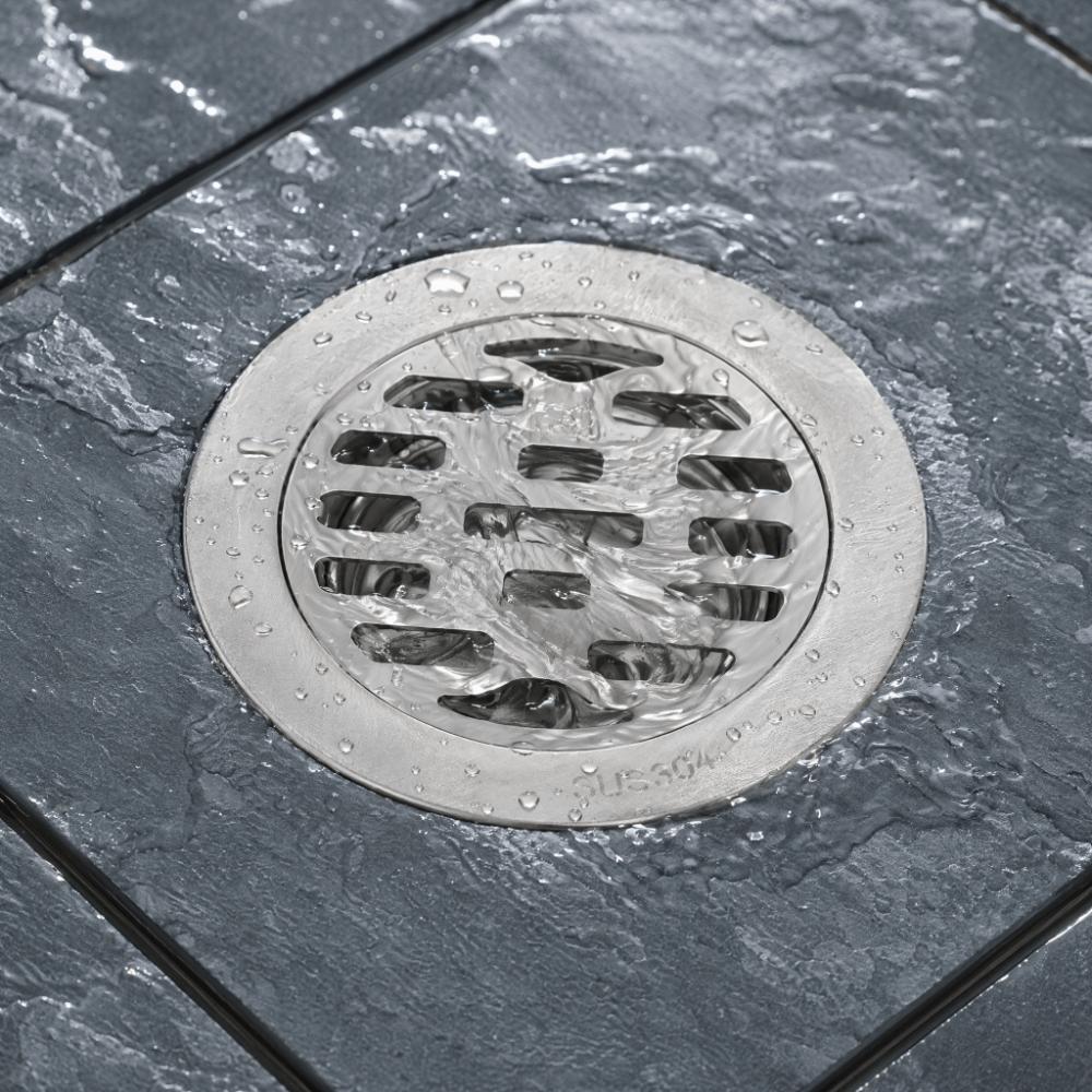 304 Stainless Steel Floor Drain 3.94in Diameter Floor Drain Kit Shower Drain Kit 75mm Pipe