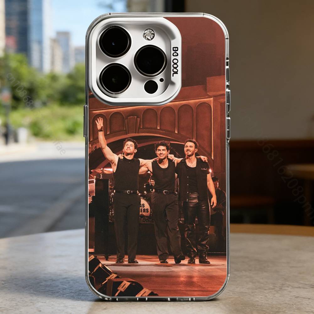 J-Jonas Brothers Band White Shockproof Phone Case For iPhone 17,16,15,14,13,12,11,Pro,XS,Max,Plus,Mini,SE