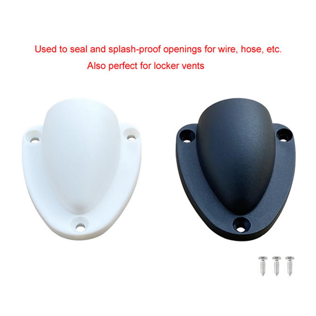 Marine Wire Cable Vent Cover Clamshell Vent Ventilator Vent for Boat Marine Yacht Kayak with Mounting Screw Large/Small