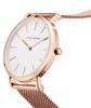 Hannah Martin Wristwatch Stainless Steel Quartz Rose Gold Women's Ultra-Thin (White Dial, Strap)
