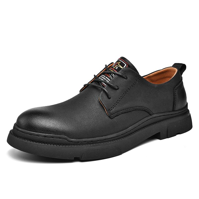 Классические удобные мужские туфли-оксфорды из кожи для отдыха на природе, мужская повседневная обувь, модная британская обувь на шнуровке, мужская модельная обувь, официальное платье