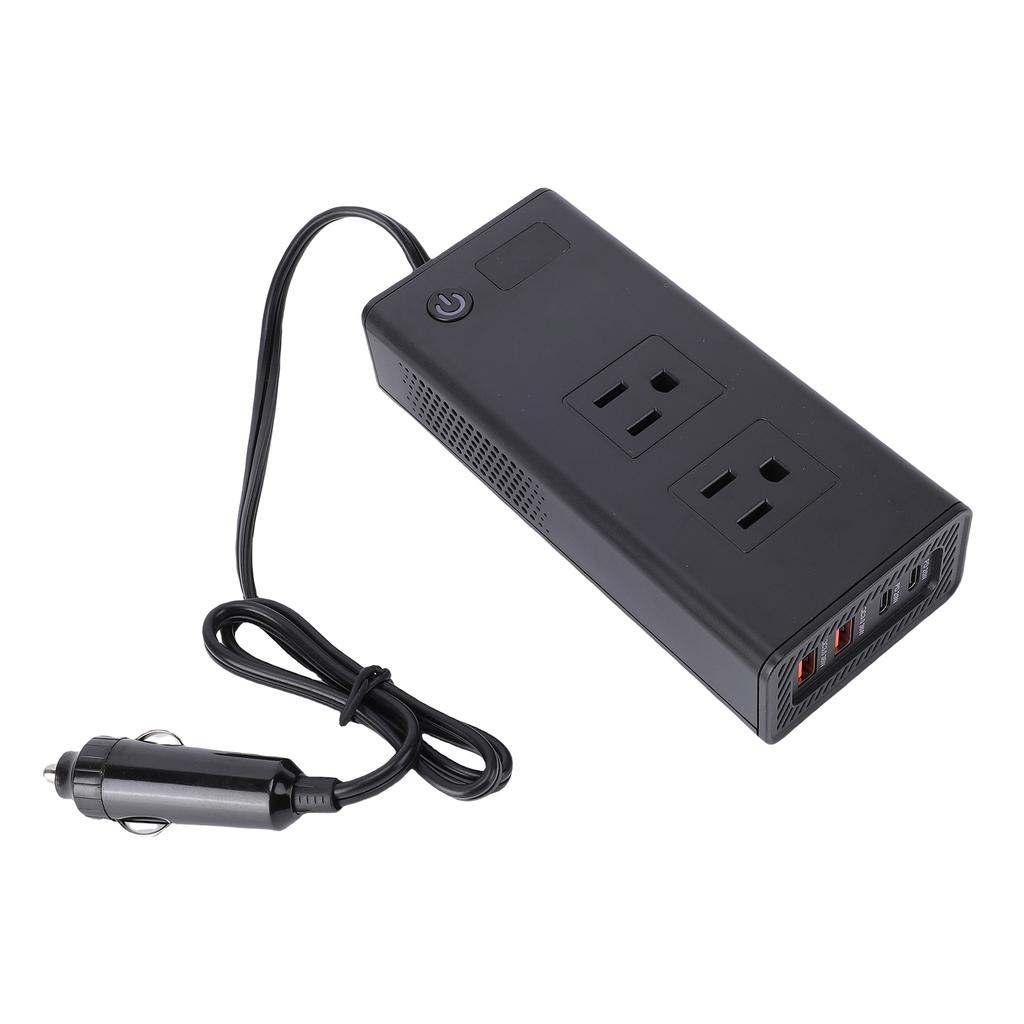 200 Вт Автомобильный , 12 В к розеткам переменного тока с портами USB PD 20 Вт и QC3.0 36 Вт, Автомобильный адаптер для ноутбука, телефона, камеры
