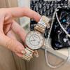 Fashionable Steel Band Inlaid with Diamond British Watch for Women, Simple and Luxurious Style with Calendar Disc Watch