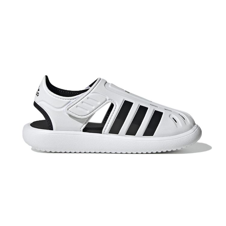 Adidas Летние сандалии с закрытым носком J, белые, черные детские кроссовки Cloud-White Core-Black GW0387