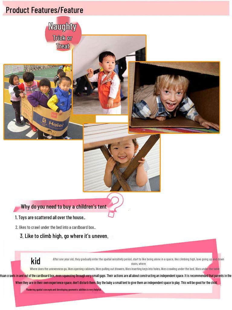 Foldable Children's Ball Pit Tent with Ocean Balls - Popular Toy for Kids