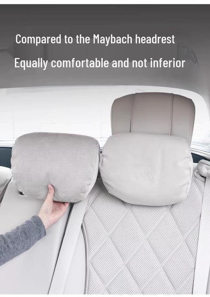Подушка для подголовника автомобиля Mercedes-Benz S-Class из перфорированной замши для защиты шеи