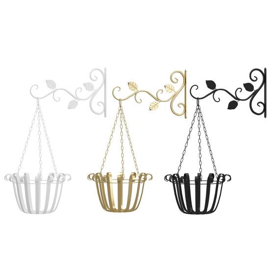 Ретро Подвеска для корзины с растениями Настенный железный крюк Подвесная корзина для цветов Декоративная подвеска для растений Сверхпрочный настенный крюк для балкона сада крыльца