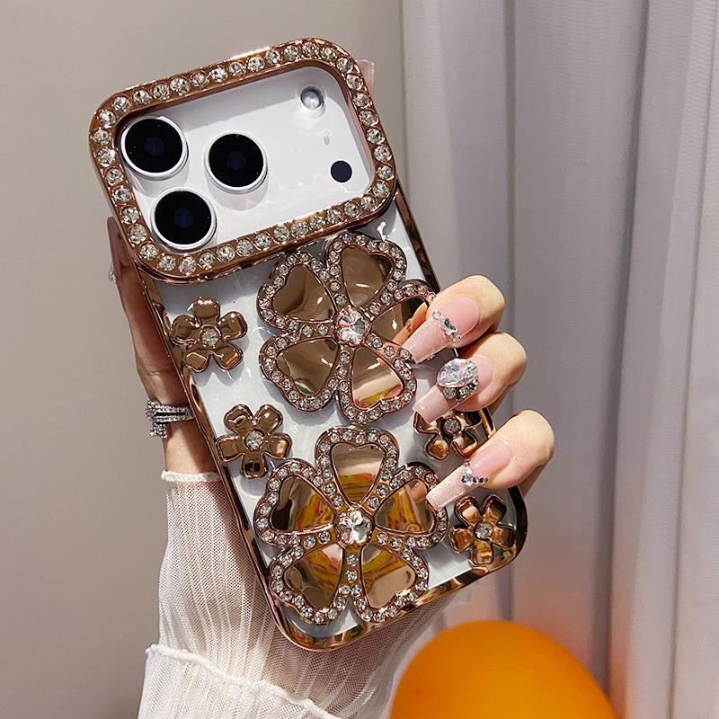 Прозрачный чехол с покрытием, блестками, градиентом и цветами для IPhone 17 Air 16 15 11 12 13 14 Pro Max, мягкий силиконовый, ударопрочный