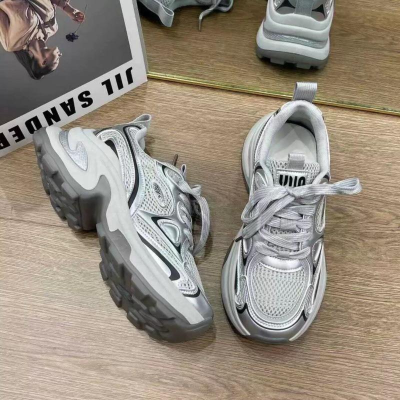 Модные женские роскошные массивные кроссовки с сеткой, дышащие, с увеличенным внутренним слоем, спортивные, беговые, повседневные, женские, для фитнеса, вулканизированные туфли