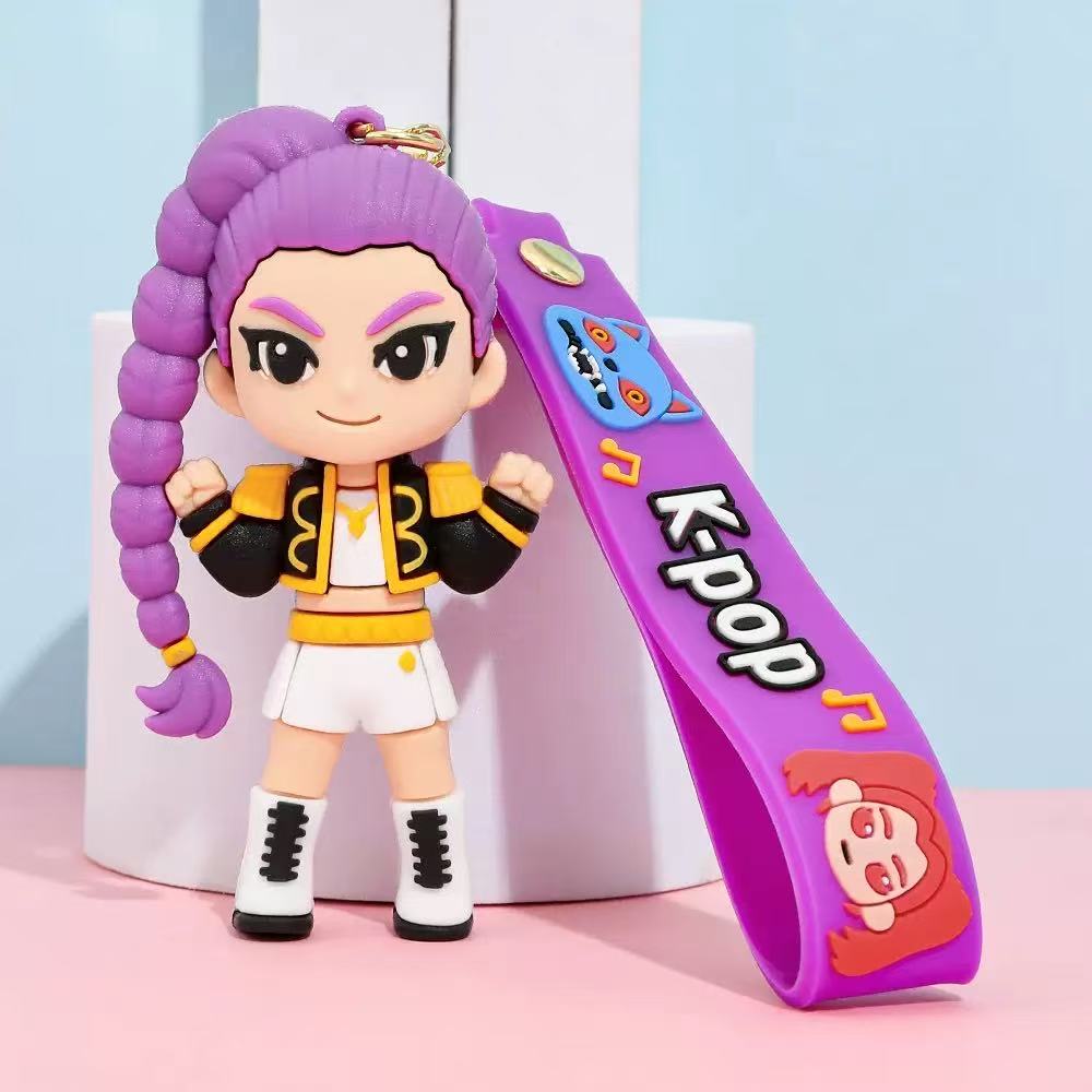 2526 Аниме Фильм K-pop Охотницы на демонов Девушки Забавные Брелоки 3D Стерео Кукла Милый Тигр Экшн Модель Игрушка Коллекция Подарки