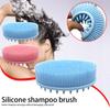 Обновленная щетка для ванны и шампуня 2 в 1, силиконовый корпус для использования в душе, отшелушивающая щетка для тела, силиконовая люфа премиум-класса, щетка для кожи головы