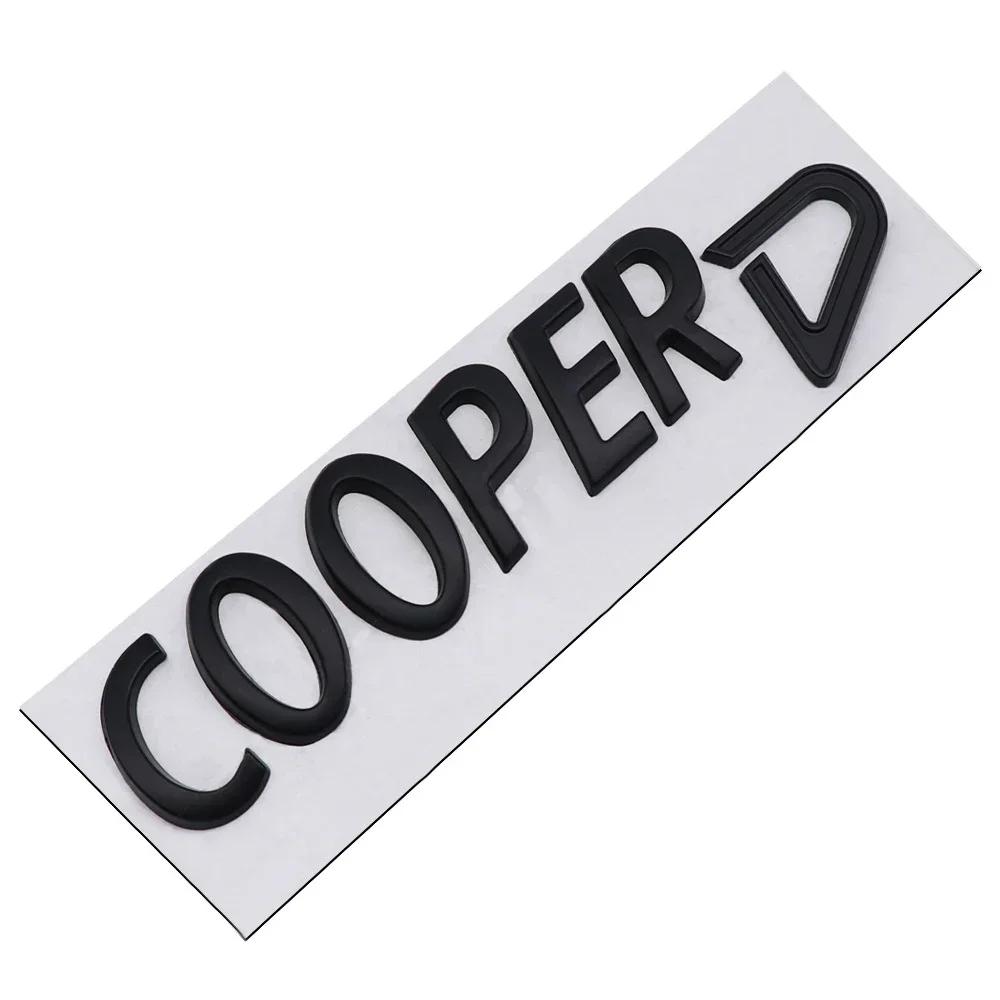 3D Metal COOPERS/D/SD Letter Badge Sticker Rear Trunk Emblem Decal High-Quality Automotive Exterior Accessories