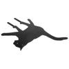 Black Acrylic Cat Stake Waterproof Simulation Black Cat Statue Cat Garden Stake  Courtyard