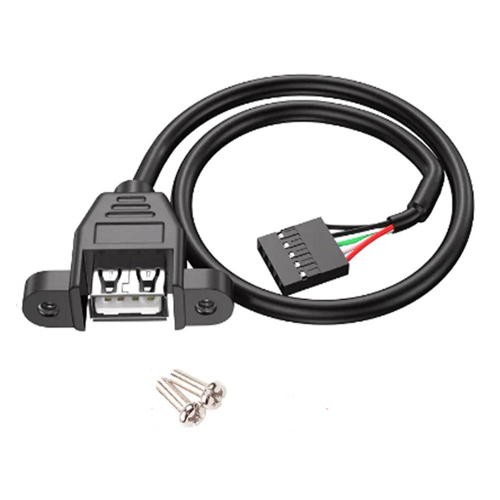 Кабель-удлинитель USB 2.0 с креплением на панель на 5-контактный разъем на материнской плате