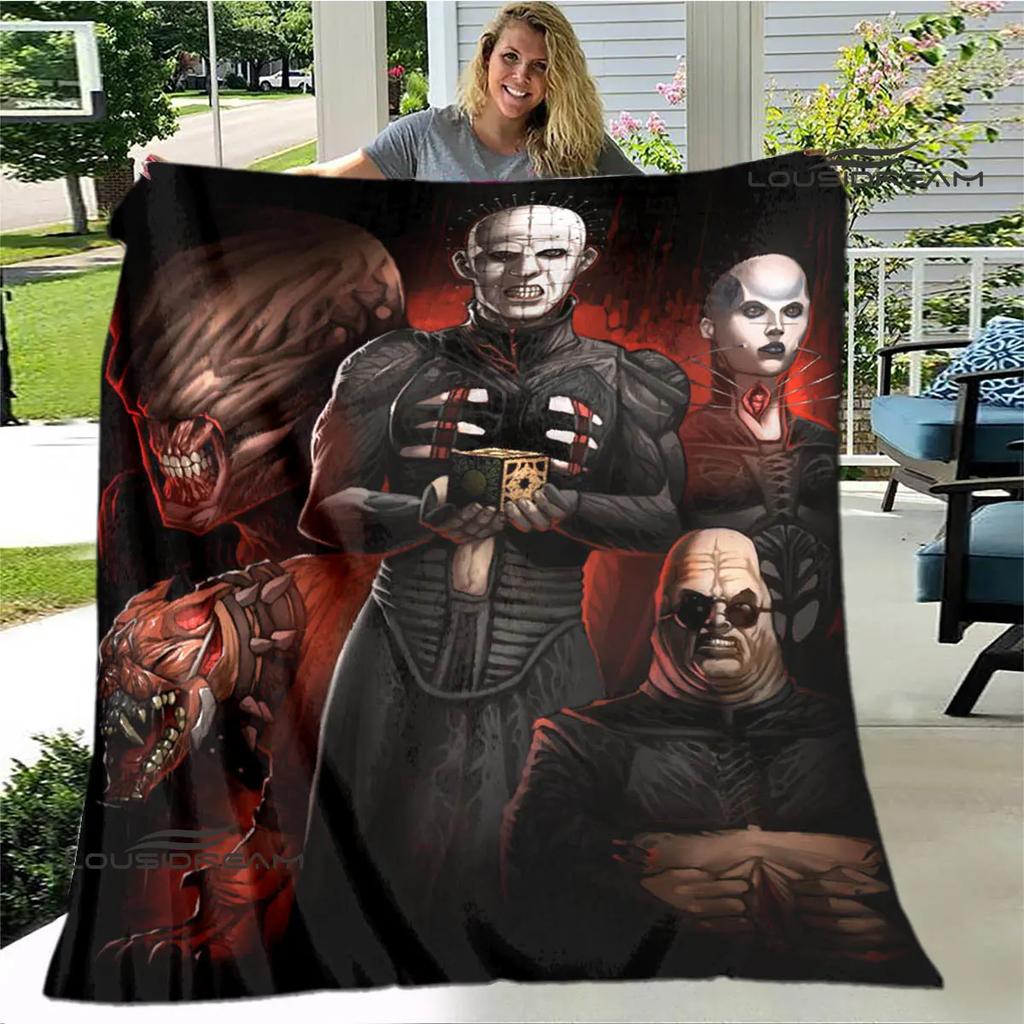 hellraiser horror movie printed blanket children warm beautiful flannel soft and comfortable home travel blanket birthday gift