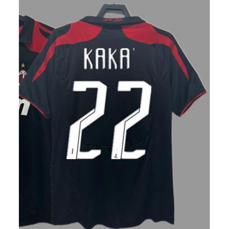 Retro jersey football jersey classic nostalgic replica Thai jersey Kaka game training jersey short-sleeved sportswear