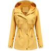 Women's Waterproof Jacket Trench Coat Hiking Outdoor Windbreaker Lightweight Classic Hooded Windproof Light Rainproof Overcoat Slim Outerwear Rainwear