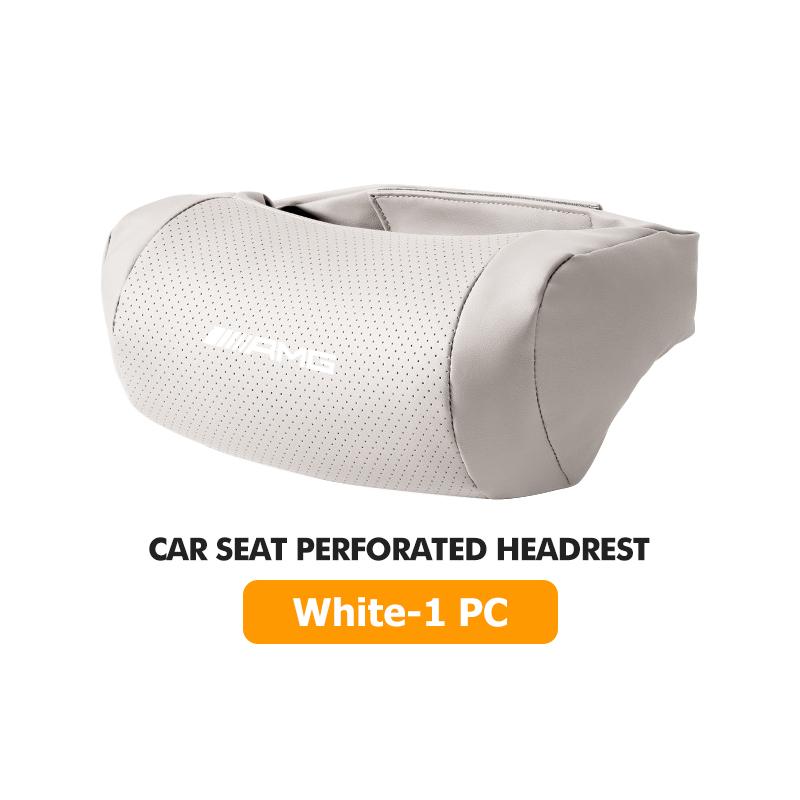 JYZ2   Car Neck Pillow Leather Pack Headrest Pain Relief Lumbar Pillow For Mercedes Benz AMG C180 C300 W124 W176 W177 C200 C260 GLC CLE