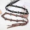 Vintage Coin Braided Sash Belt Boho Tassel Waistband Western Knotted Dress Girdle For Women Decoration
