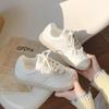 Versatile Shoes Thick Baseplate Shoes Women's New Spring and Autumn Students Retro Little White Shoes