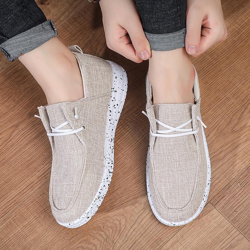 Спортивная обувь Tide Одинарная обувь Удобная Дышащая Износостойкая Обувь для ходьбы Осенняя Мужская обувь Модная Повседневная обувь Низкий верх Мужская Тканевая обувь Обувь для скейтборда