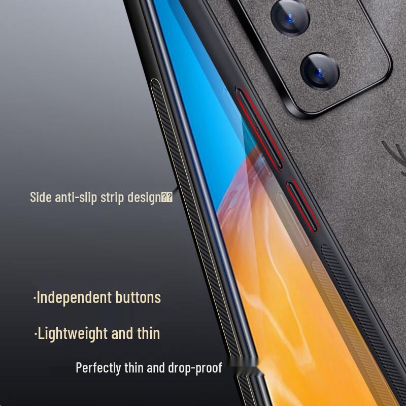 Роскошный чехол из нубука Shangsu с полной защитой объектива для серии Huawei P40