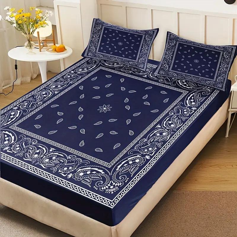Комплект постельного белья Paisley Mandala Black в стиле бохо для взрослых, комплект постельного белья с наволочкой для спальни