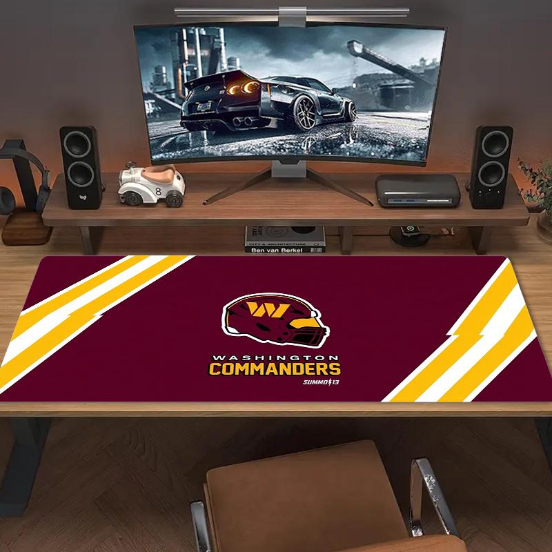 Washington Commanders Mouse Pad Large Gaming Table Cushion Nonslip Laptop Tablet Big Mousepad Xxl Mat Mini Pc Playmat With Lock Edge