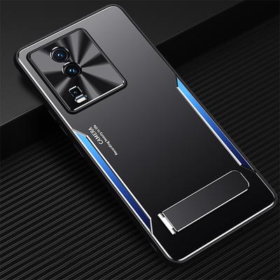 Для vivo iQOO Neo7 5G Чехол-подставка для телефона ТПУ+Алюминиевый сплав Защита от отпечатков пальцев Чехол для телефона
