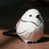 Vintage Long-tailed Tit Figurine Cute Bird Statue Durable Robin Bird Ornament  Garden Decor
