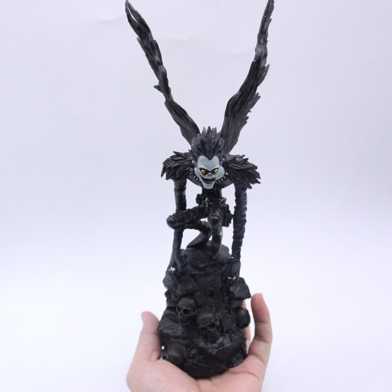 26cm Anime Death Note Official Movie Guide L Killer Ryuuku Ryuk with Skull Base PVC Action Figures Toys