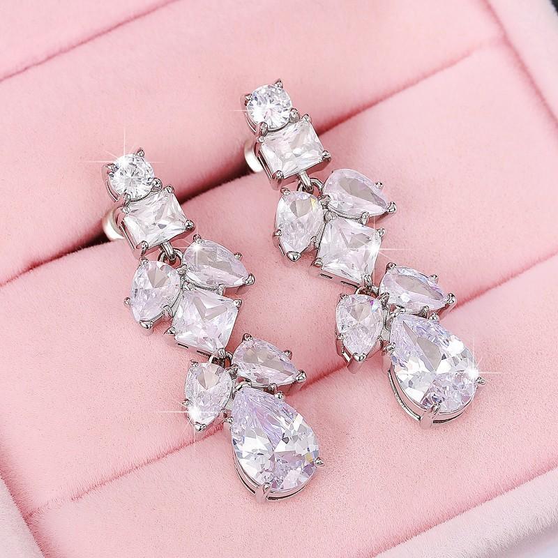 Lindon модные серьги-капли из медного сплава с цирконом для женщин, подарки на свадьбу