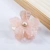Elegant Pearl Crab Clip Non-slip Floral Hair Clip Shiny Flower Hair Claw  Girls