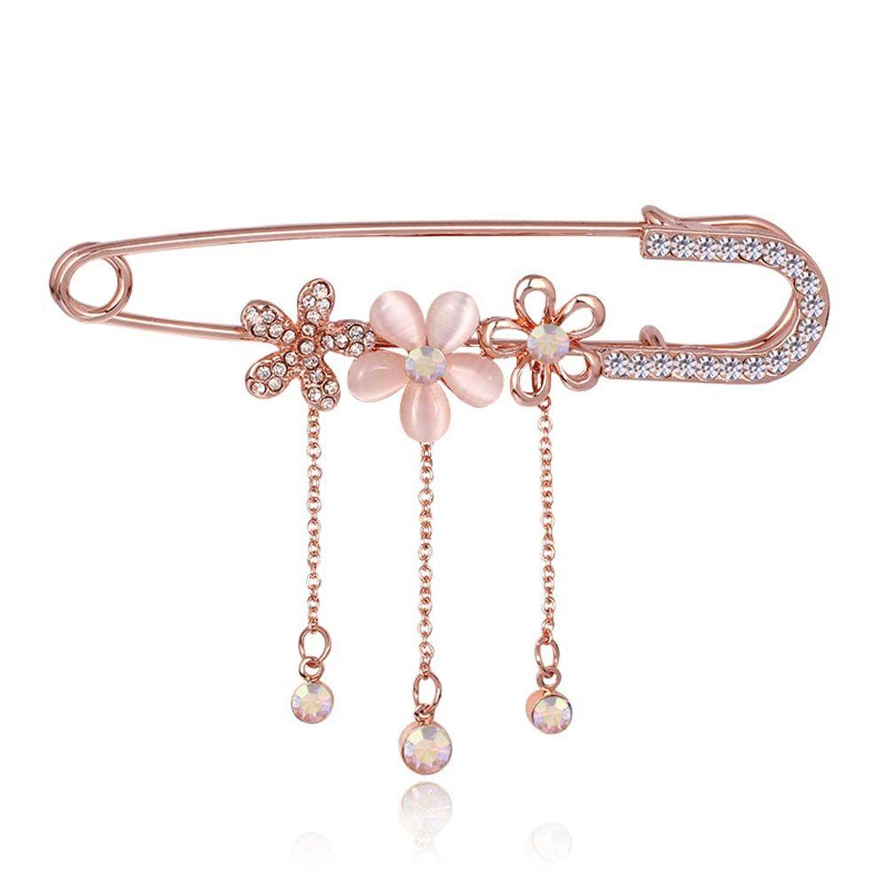 Flower Simulated Pearl Rhinestone Butterfly Enamel Zinc Zinc Alloy Brooches Pin Corsage Accessories Jewelry