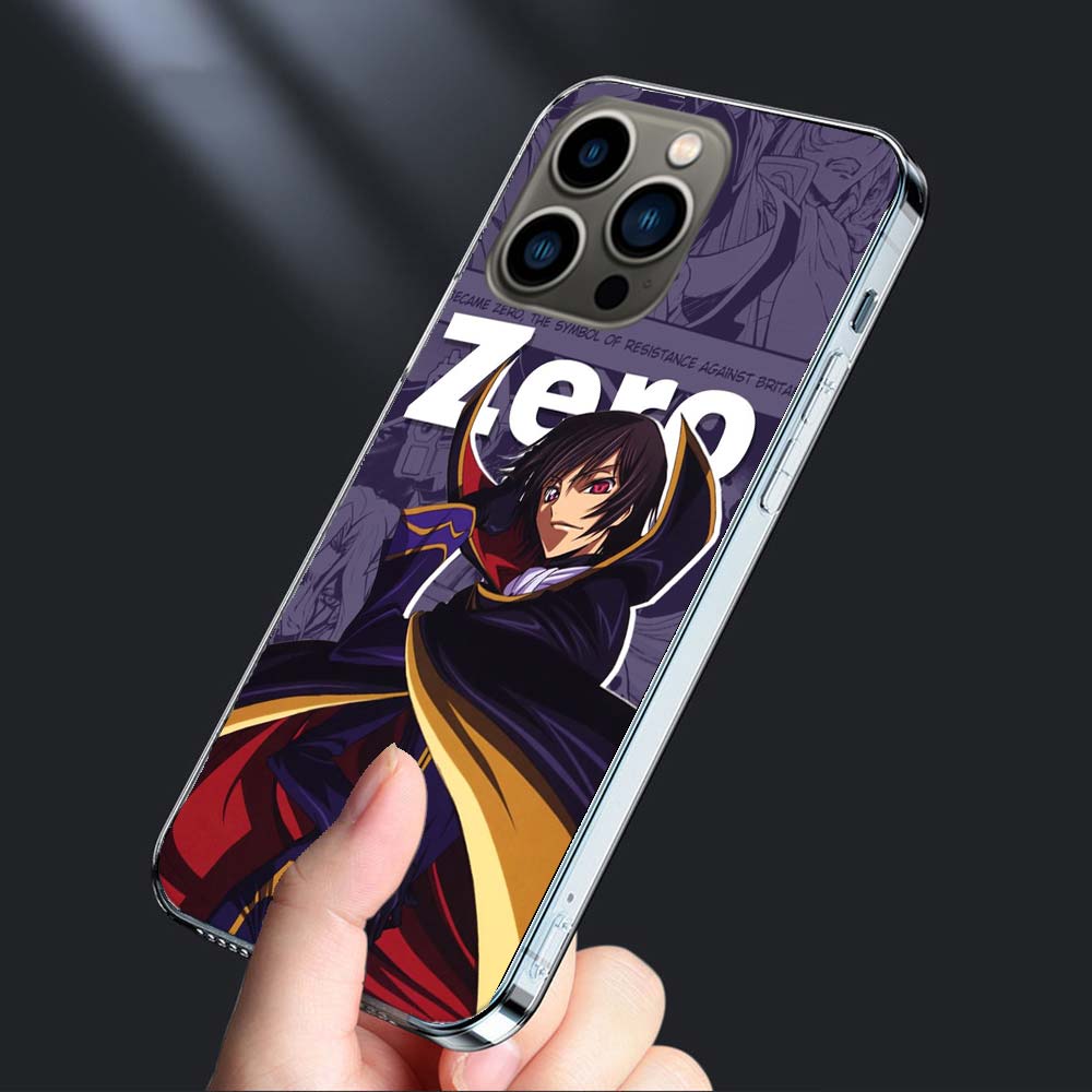 Чехол для телефона с кодом G-Geass Zero Anime для Iphone 16E 15 Pro 14 Plus 17E 16 17 Pro Max Air 11 12 13 Mini Ударопрочный Capa Милый Cov
