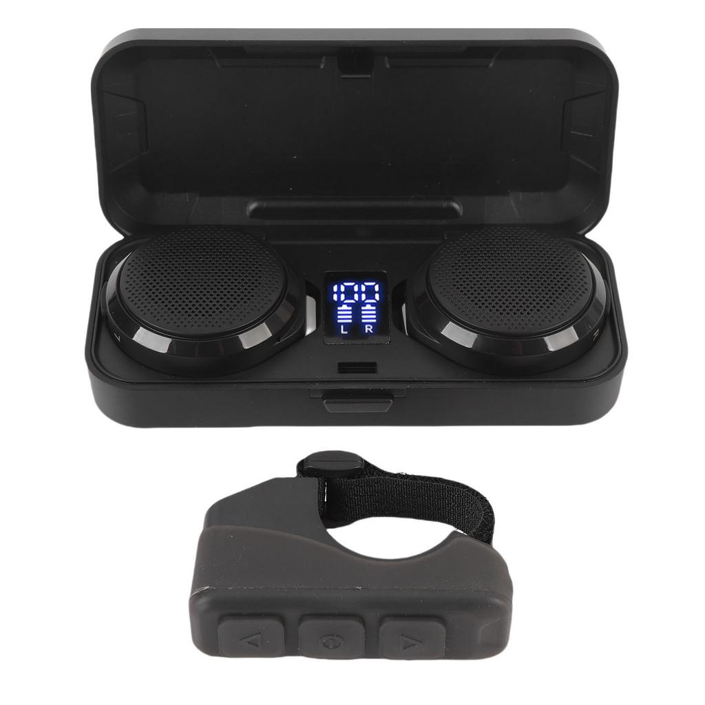 Мотоциклетная Bluetooth-гарнитура с зарядным кейсом, пультом дистанционного управления, 50 часами работы от аккумулятора, беспроводной шлемный динамик для