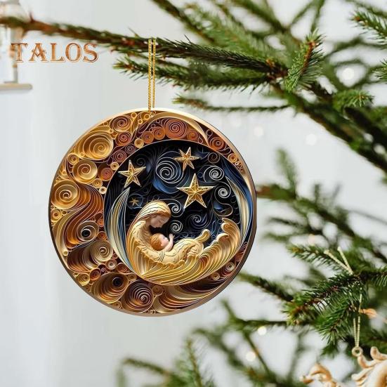 2 шт. Рождественские украшения акриловые плоские рождественские елочные часы-снеговик подвеска для украшения рождественской елки домашняя вечеринка