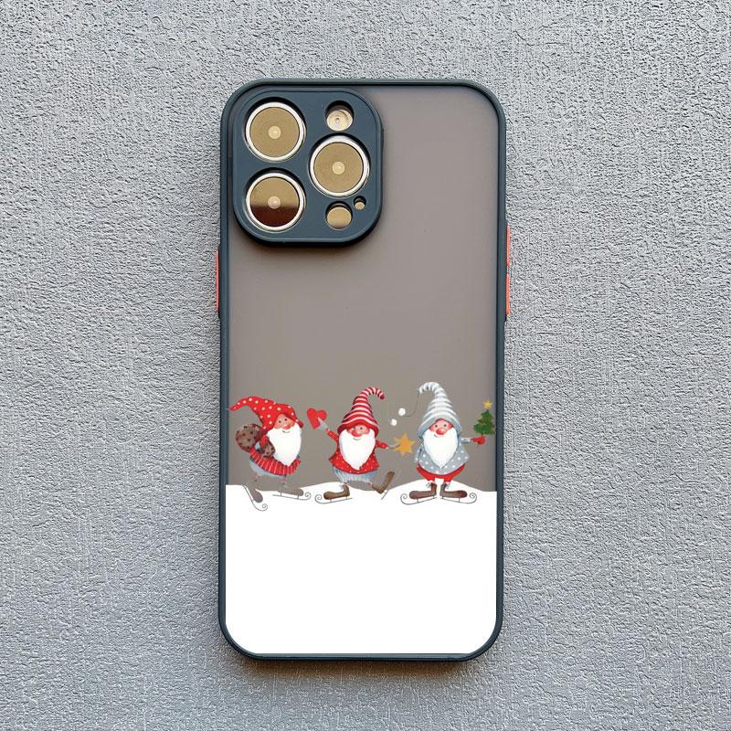 Новогодний Чехол для Телефона Санта-Клаус для IPhone 14 13 12 11 Pro Max Mini 15 Pro Max XS XR X 15 14 8 7 Plus Милые Задние Крышки