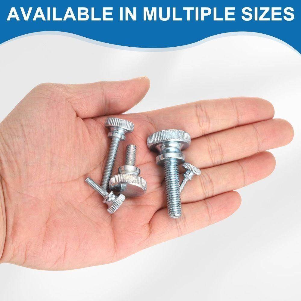 45pcs Large Head Thumb Screws Durable Round Head Screws GB834 Knurled Screws Construction