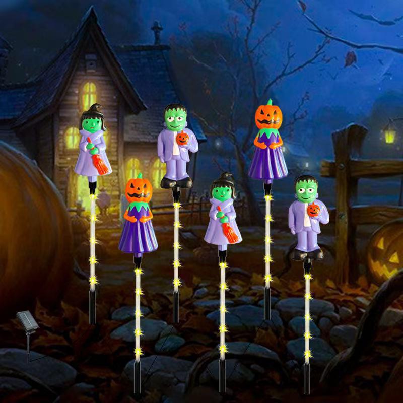 Solar LED Halloween Pumpkin Lantern for Outdoor Garden - Waterproof Decoration
